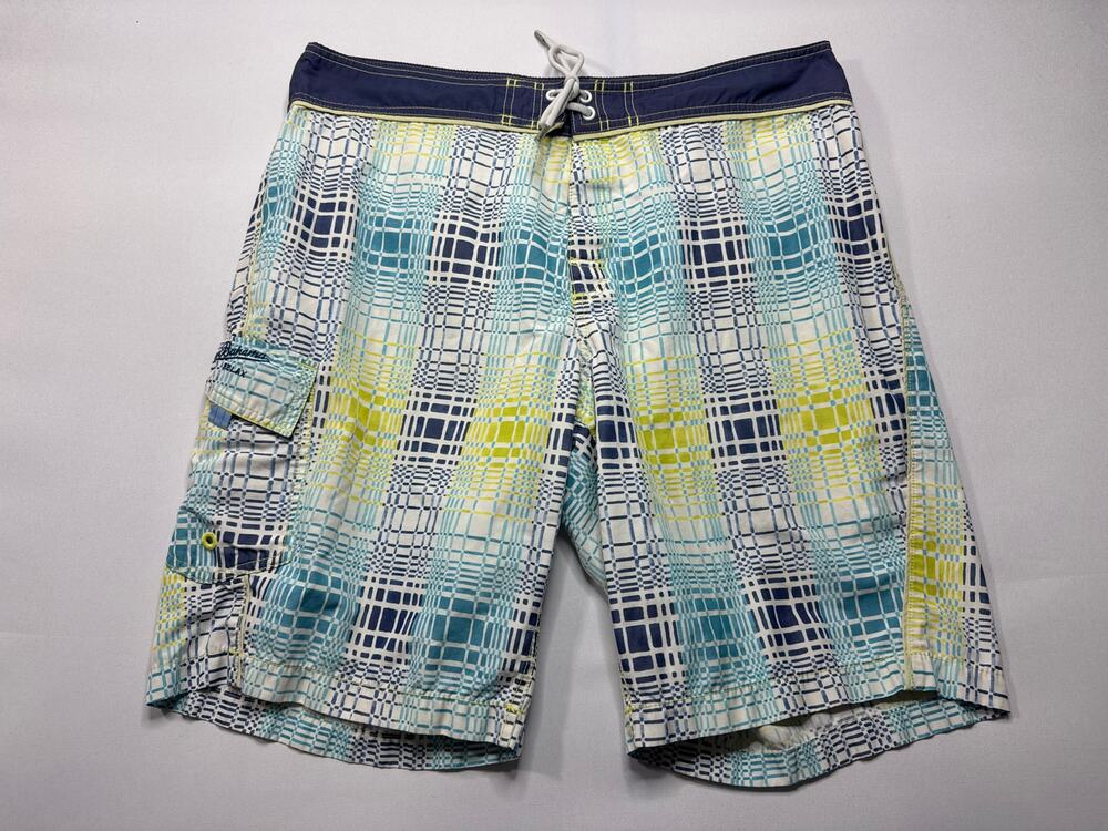 Tommy Bahama Relax Men's Multicolor Abstract Swim Board Shorts - 38 (38x10.5)